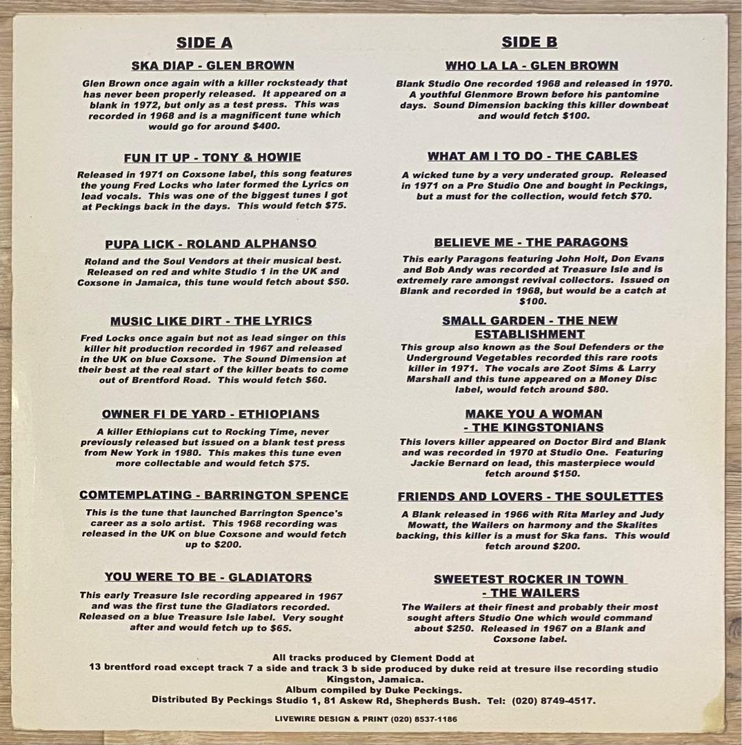 激レアコンピ！7 Inch Auction,Studio One,SOLP010 - メルカリ