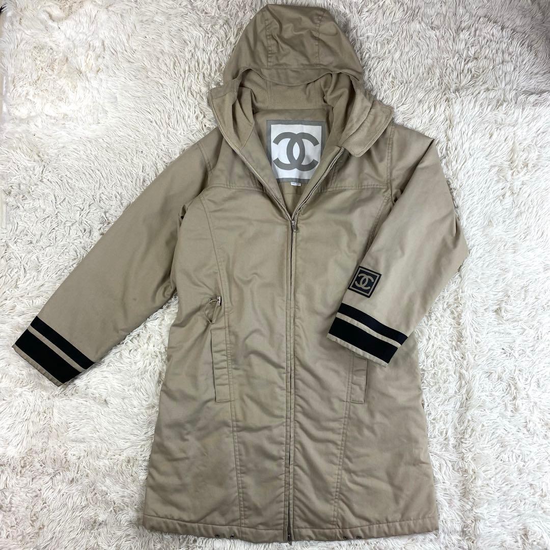 CHANEL シャネル　スポーツライン　フード　モッズコート　ココマーク CHANEL シャネル スポーツライン フード モッズコート ココマーク