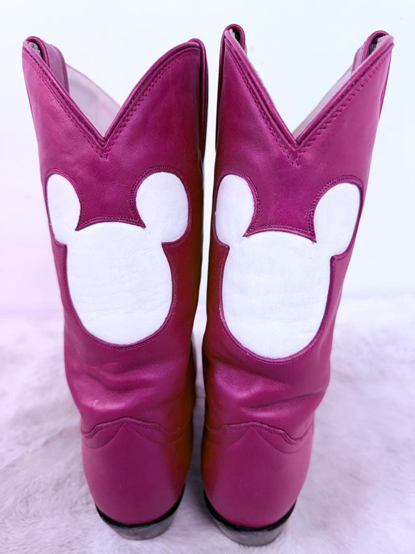 超希少 D24限定 ミッキーマウス 本革ウエスタンブーツ - メルカリ