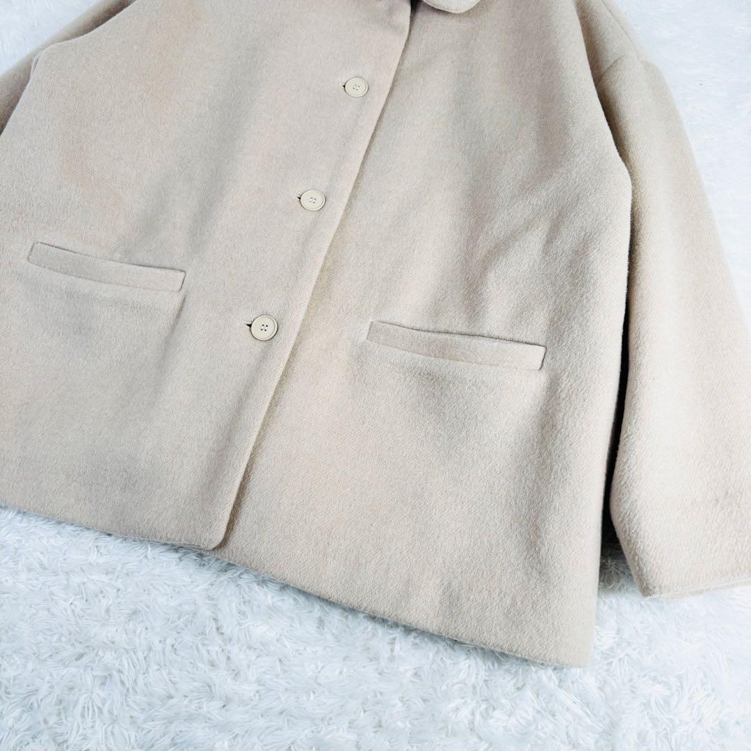 640 休日と詩 マーブルショートコート ベージュ 2024AW - メルカリ