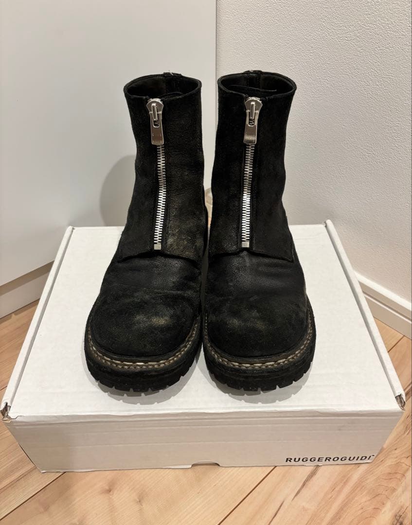 週末限定価格 GUIDI ZIPPED BIG DADDY BOOTS 41 - メルカリ