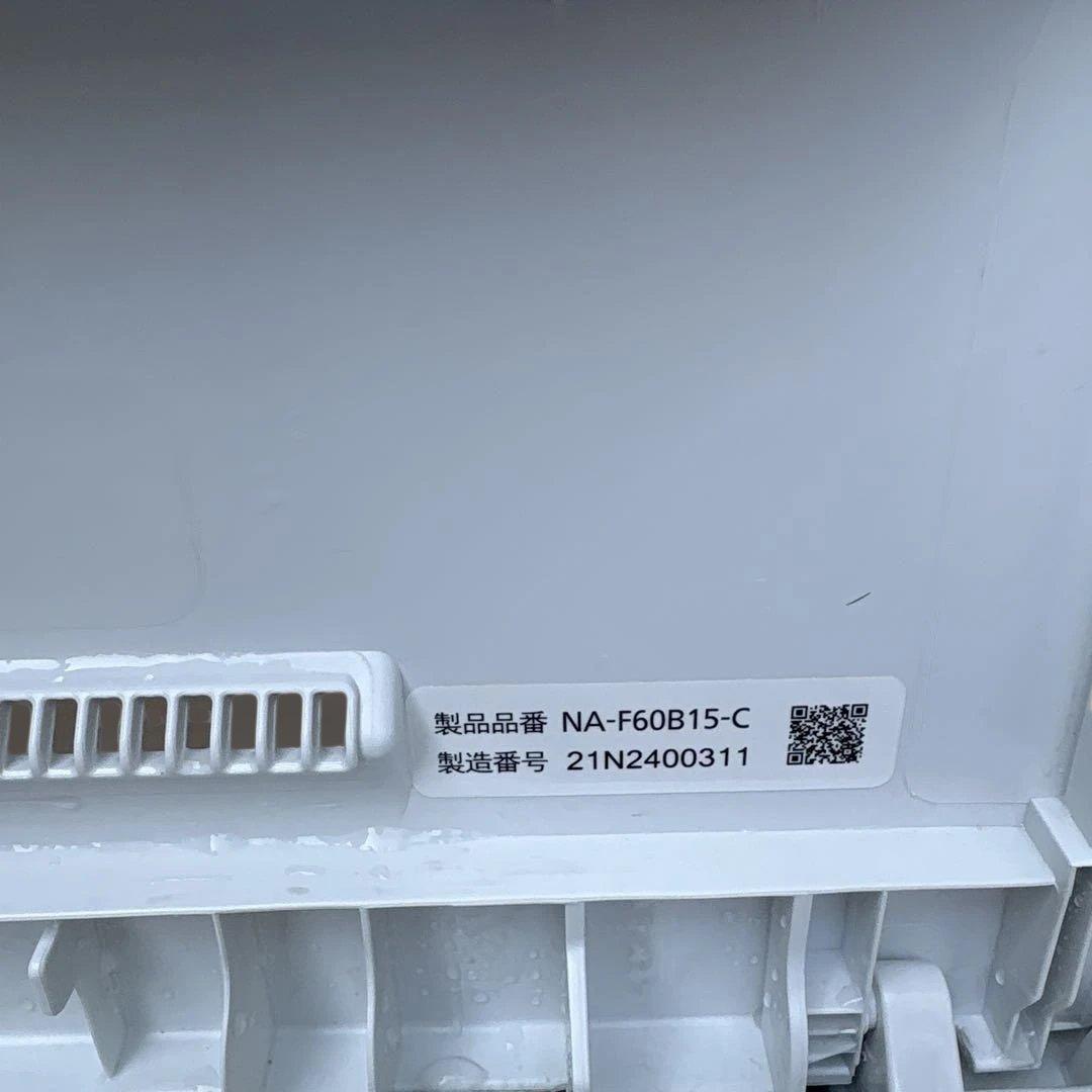 Panasonic 2021年製　NA-F60B15 6.0kg 縦型洗濯機