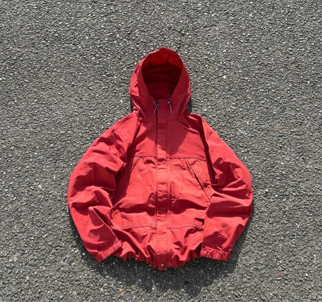 old stussy 90s マウンテンパーカー レッド ドローコード テック