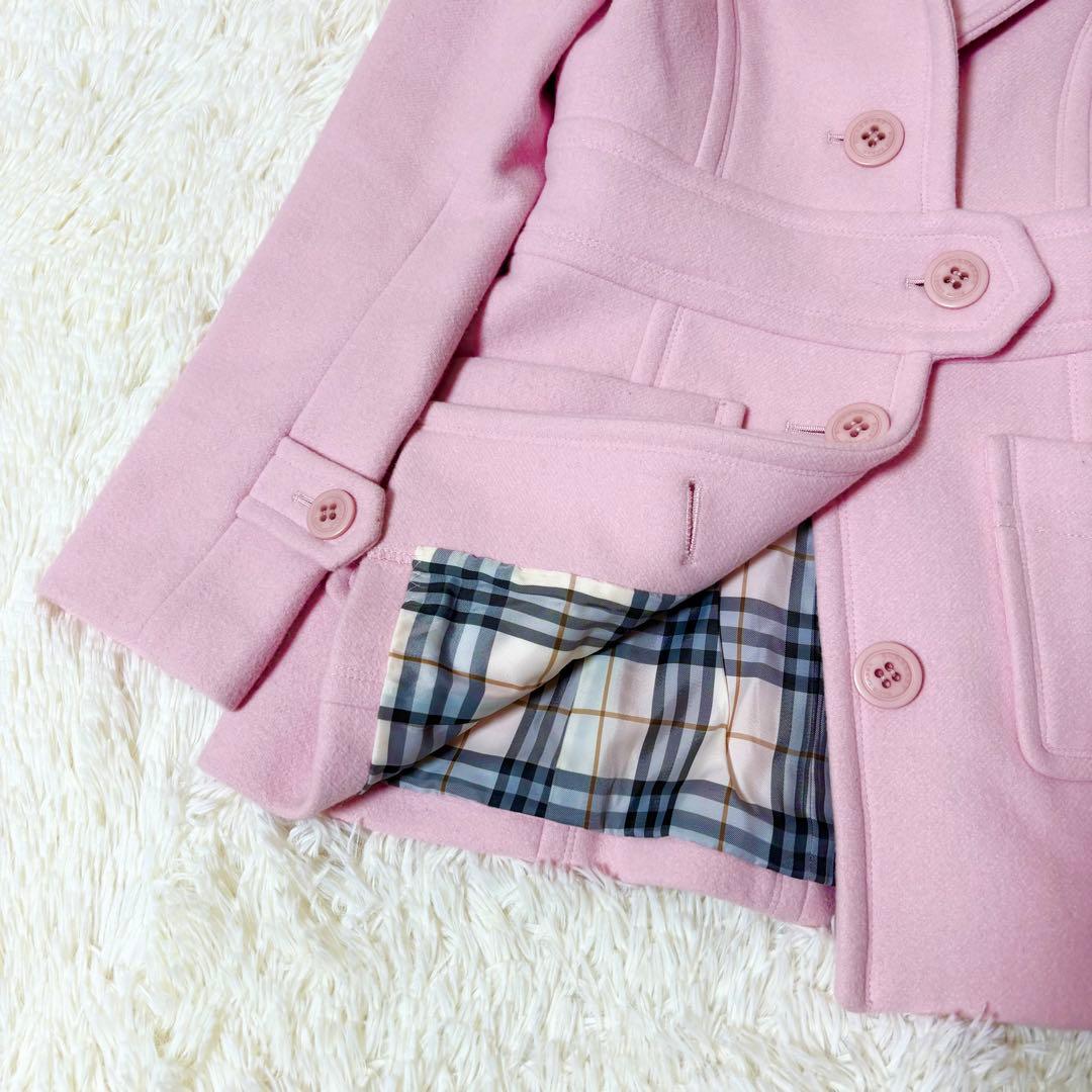 モア様リクエスト✨バーバリーブルーレーベル ピンク カシミヤ混