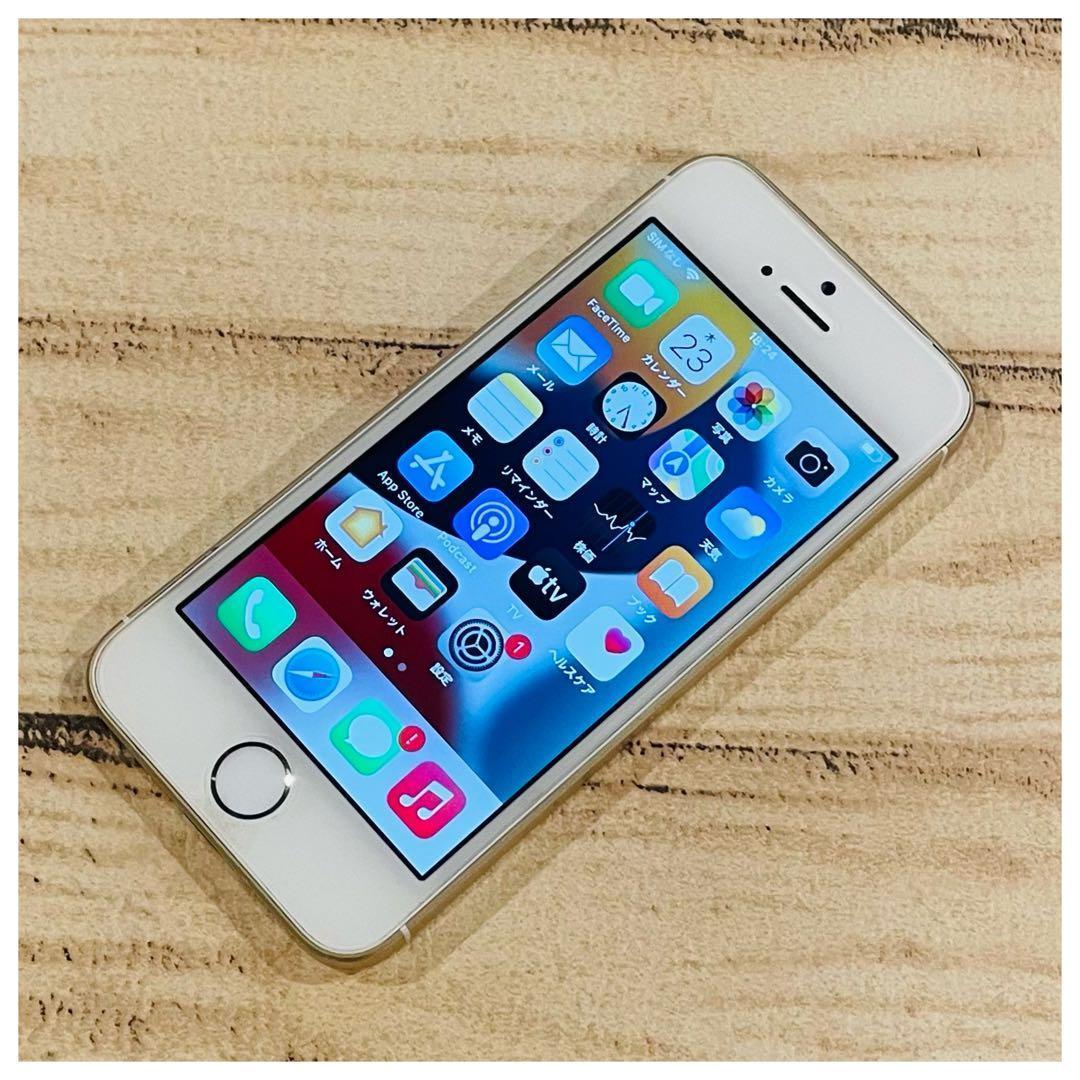 iPhoneSE ゴールド 64GB SIMフリー 100% 本体 動作確認済の通販はau