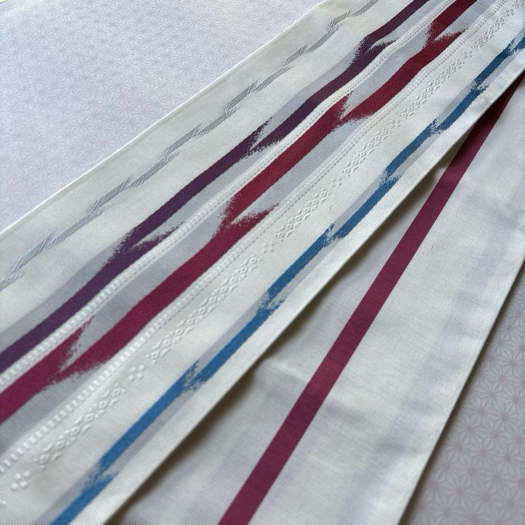 OB76本場筑前博多織小袋帯(半幅帯) 椿 本袋 正絹 新品