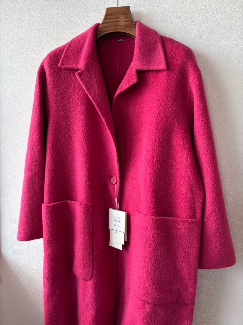 《新品タグ付き》ミラオーウェン 接結シャギーリーンシルエットコート