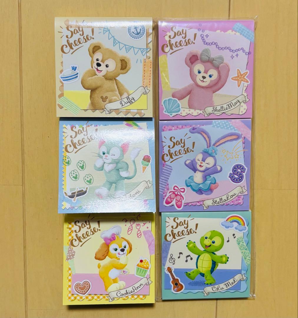 新品未使用》ディズニー ダッフィーフレンズ メモ帳 メモ用紙 6個