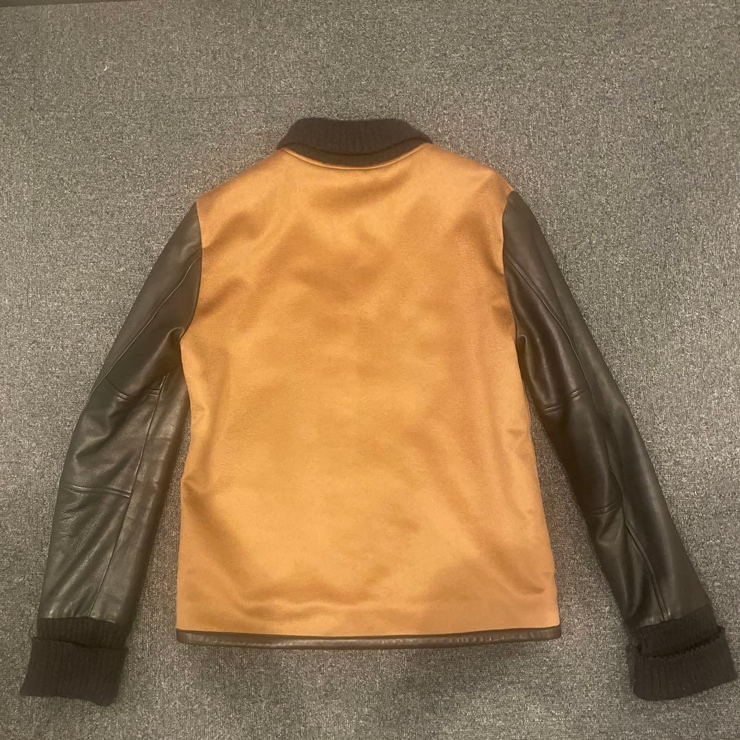 SLOWGUN 大人のスタジャン 本革×カシミヤ キャメル - メルカリ