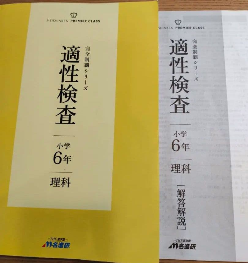 名進研　完全制覇シリーズ適性検査 小学6年 教材