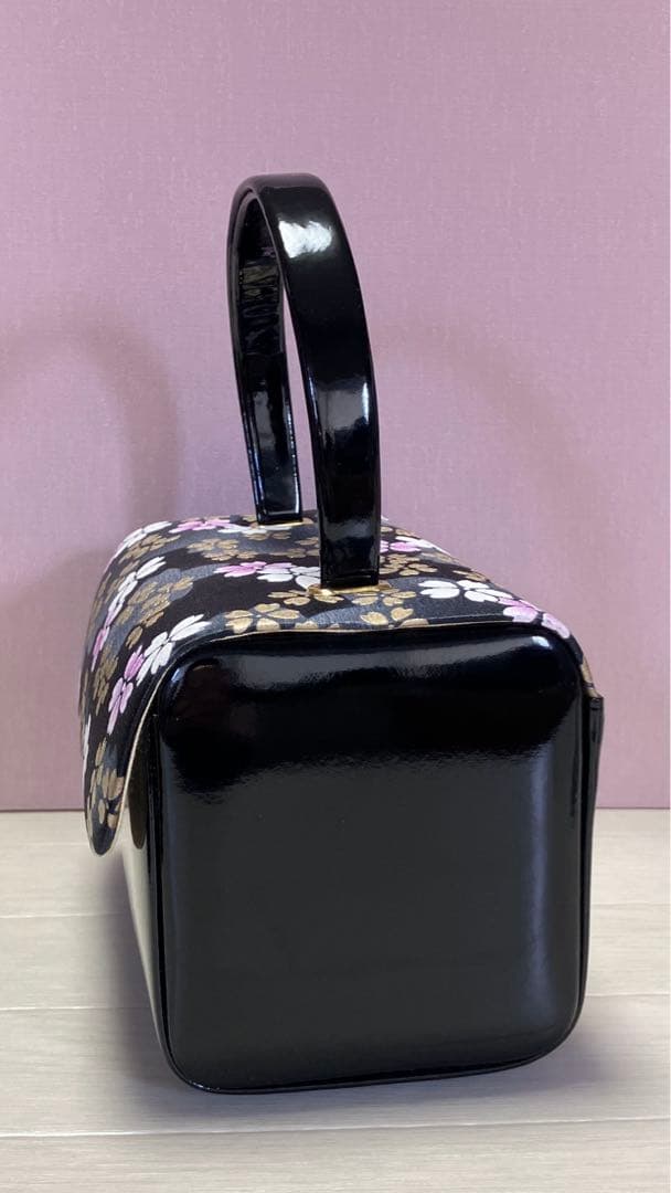 《未使用》草履バッグセット　舞桜　黒　成人式　24.5 箱付き