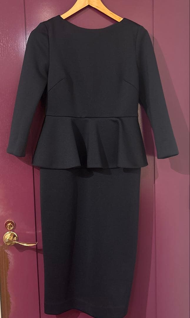 【美品 】濃紺 長袖ワンピース 卒業式入学式礼服 セレモニースーツ ママスーツ セレモニースーツ レディース お受験 スーツ 七五三 卒業式 母 服 服装