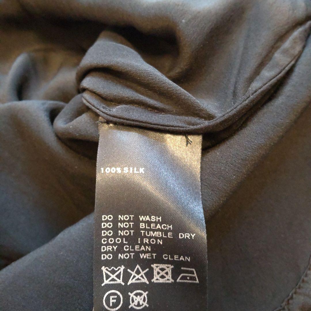 未使用タグ付き☆GEOFFREY B.SMALL ブラックシルクボウタイブラウス