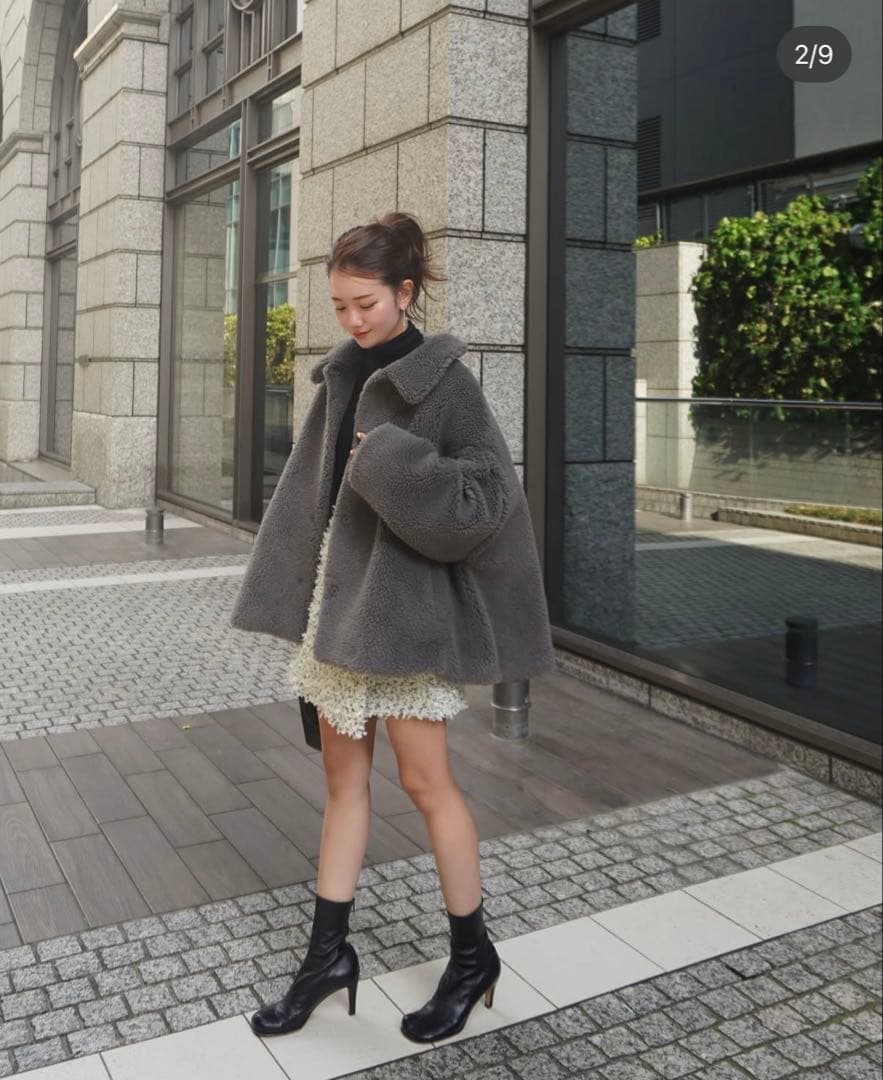 HYEON ted cape ボアコート ポンチョ - メルカリ