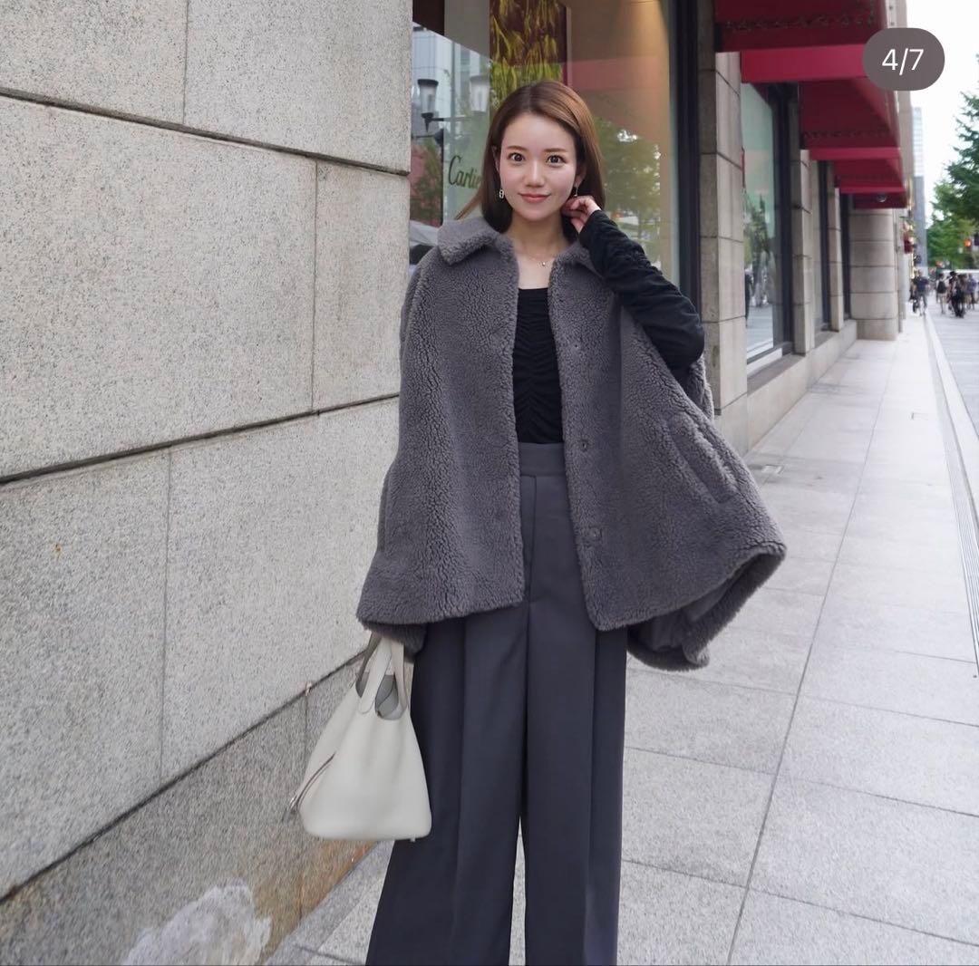 HYEON ted cape ボアコート ポンチョ - メルカリ