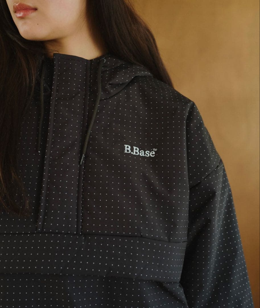 B.Base ドット柄 フード付きアノラックジャケット - メルカリ