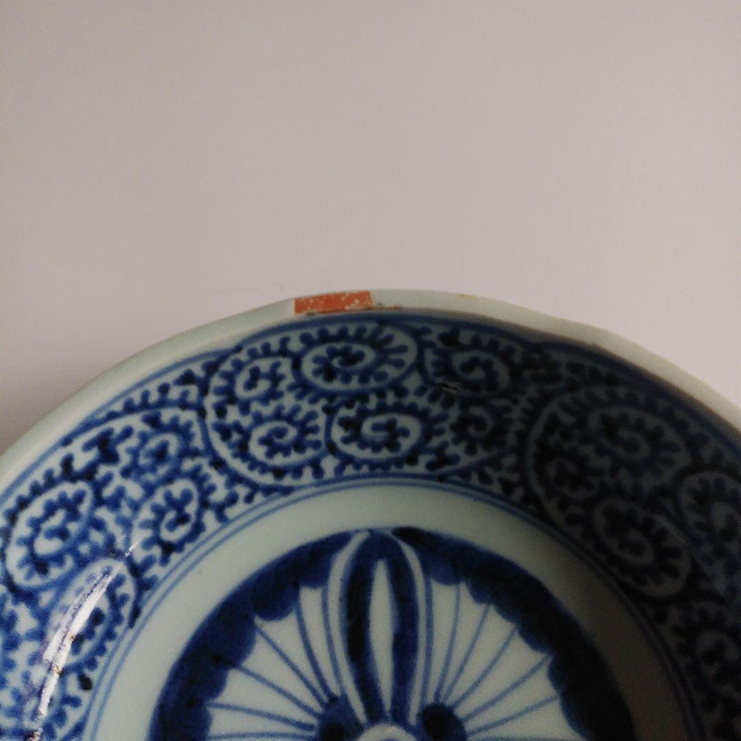 古伊万里 染付 蛸唐草文皿 三客 なます皿 くらわんか