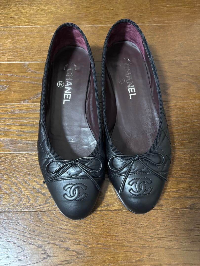 CHANEL マトラッセ　バレリーナ　シューズ　37.5C