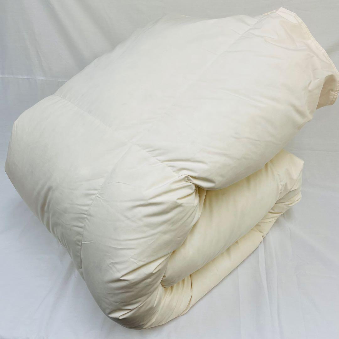 羽毛布団 シングル 抗菌防臭羽毛 きなり 150×210cm 日本製 特価 - メルカリ