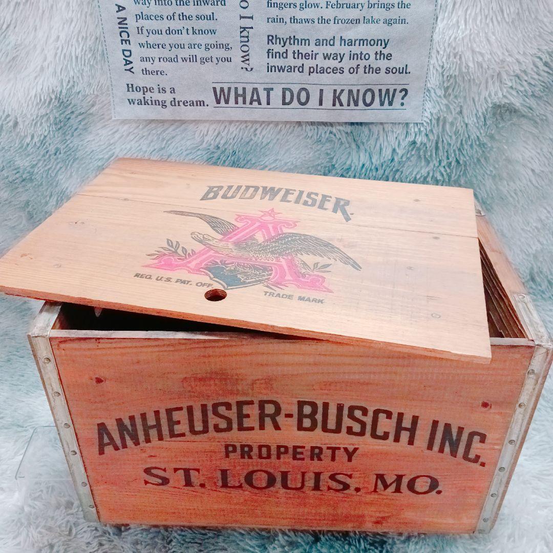 ❤️Budweiser❤️ヴィンテージ✨木箱 Anheuser-Busch 限定 Vintage Budweiser Wooden Crate Box Centennial 1876-1976 Anheuser