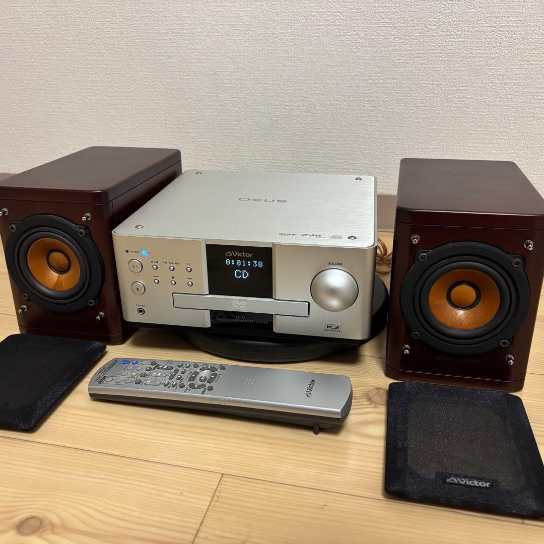 Victor EX-AK1 ウッドコーンスピーカーSP-EXAK1セット ビクターで中古流通多いウッドコーンフルレンジスピーカー 空気録音 SP