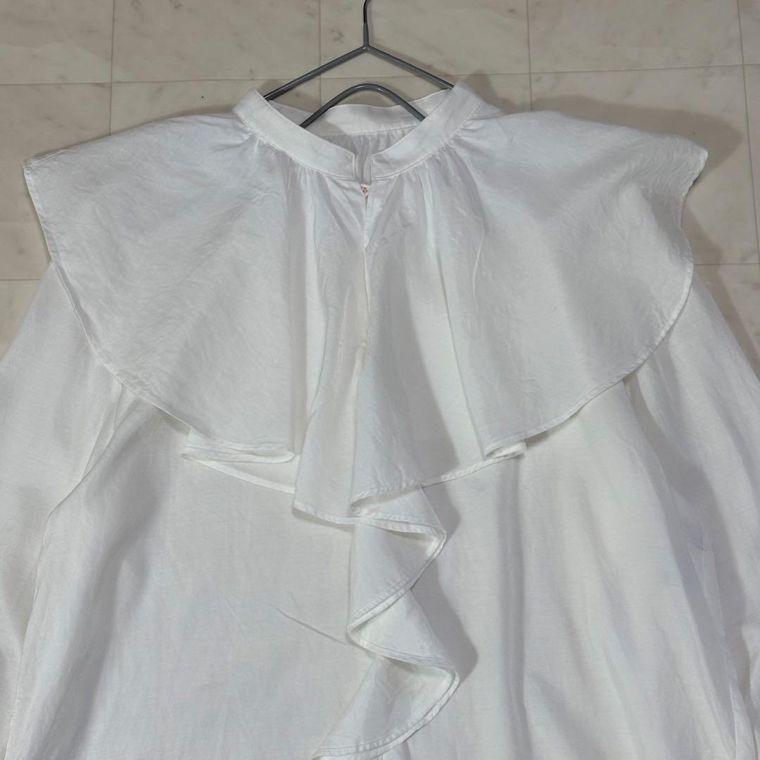 アルアバイル ツイルラッフルスラッシュブラウス ホワイト M - メルカリ