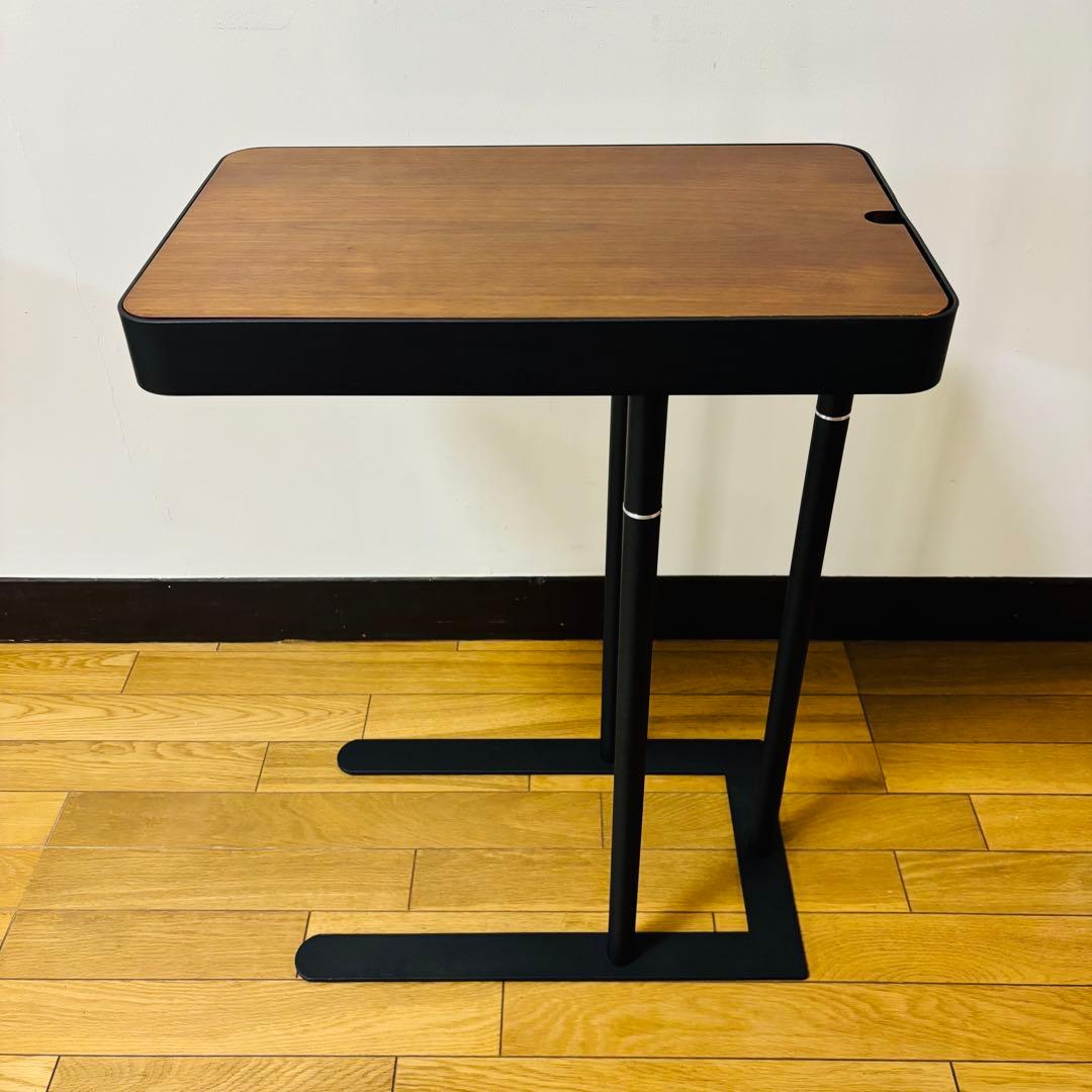 あずま工芸 ノエル サイドテーブル収納つき ウォールナット ブラウン