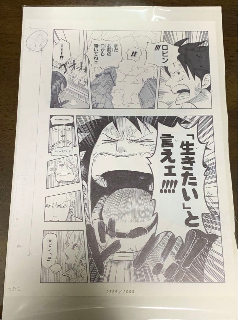 ワンピース 当選 ゾロ目 シリアル 555 ビブルの秘宝 複製原稿 サウス
