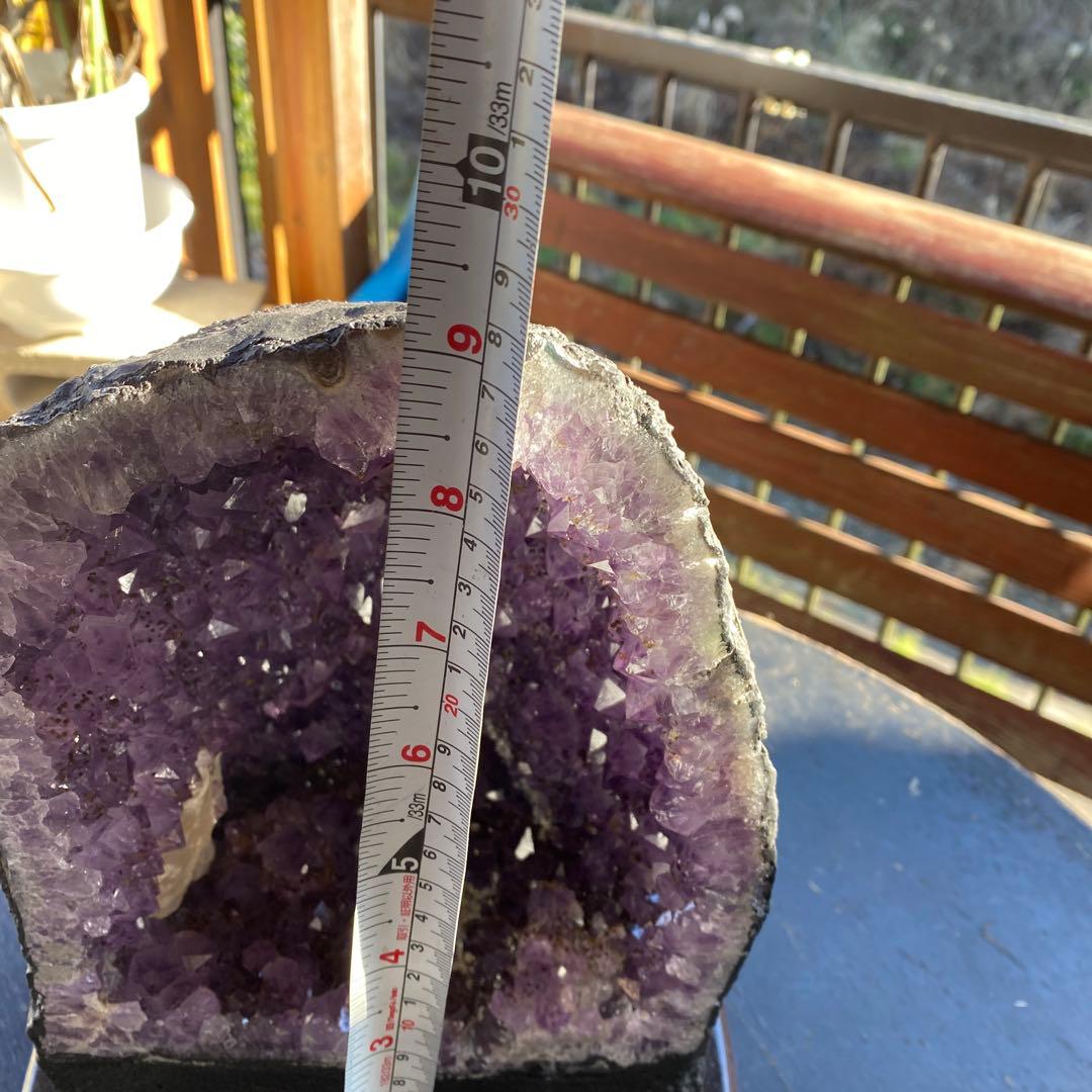 BO50711】アメジスト クラスター 原石 重さ10kg アクリルケース付