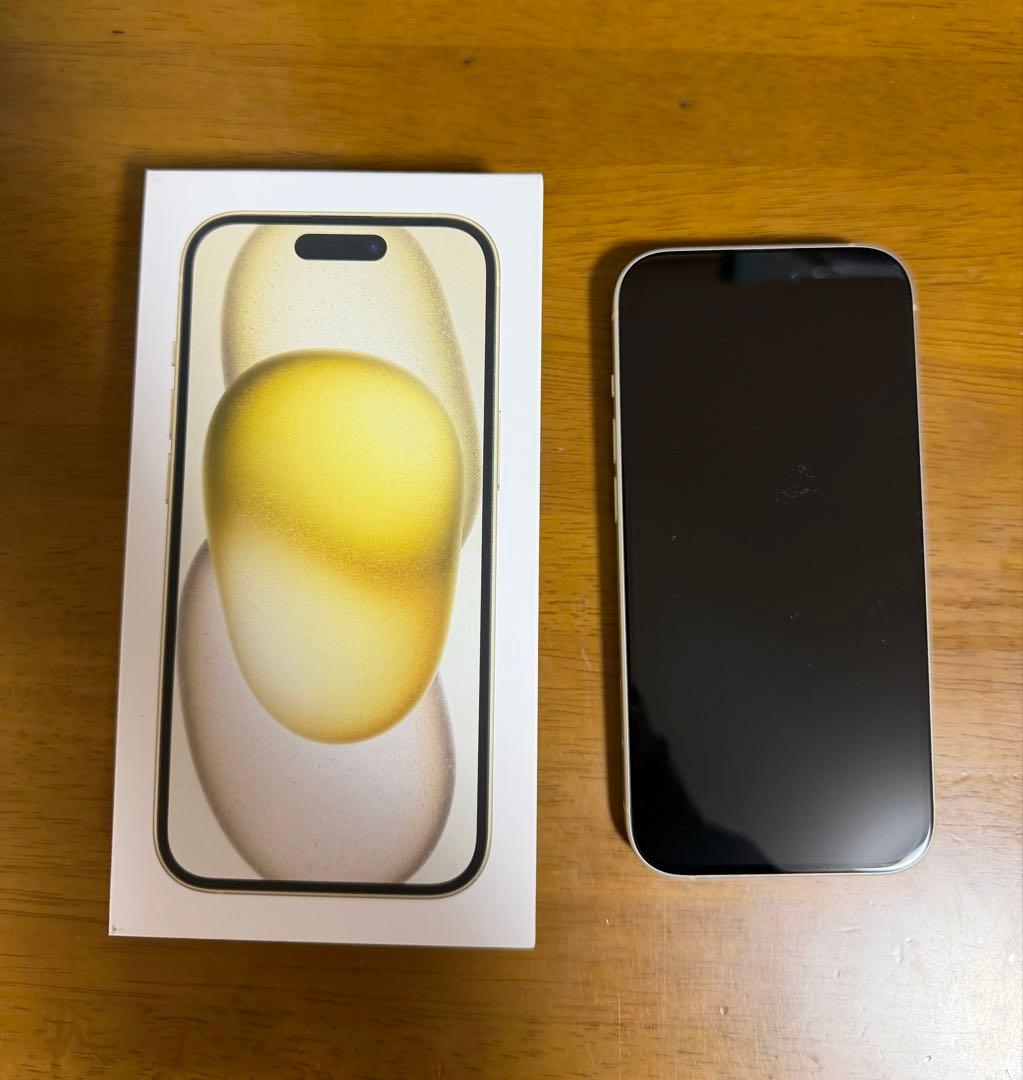 美品 iPhone 15 128GB イエロー SIMフリー - メルカリ