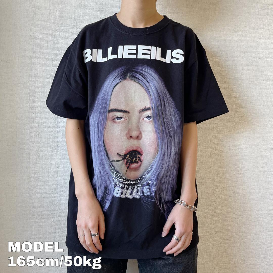 ビリーアイリッシュ プリントTシャツ バンドT ツアーT M 黒 8135