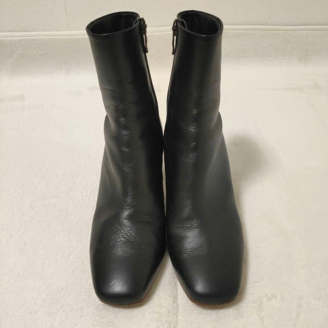 定番 DIANA ダイアナ ショートブーツ 本革 レザー ブラック 23.5cm