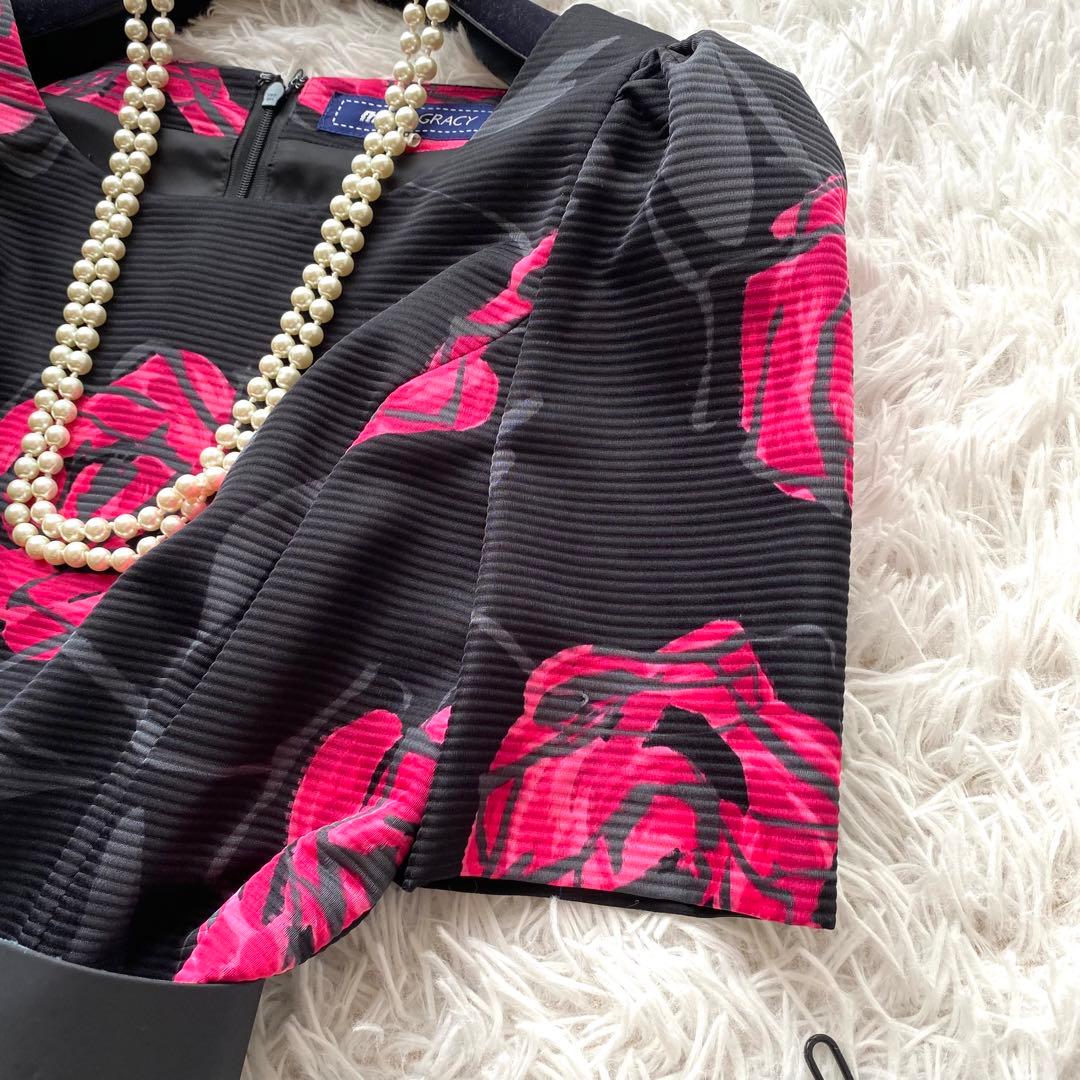 極美品、新品タグ✨エムズグレイシーワンピースバラベルトバルーン38 M