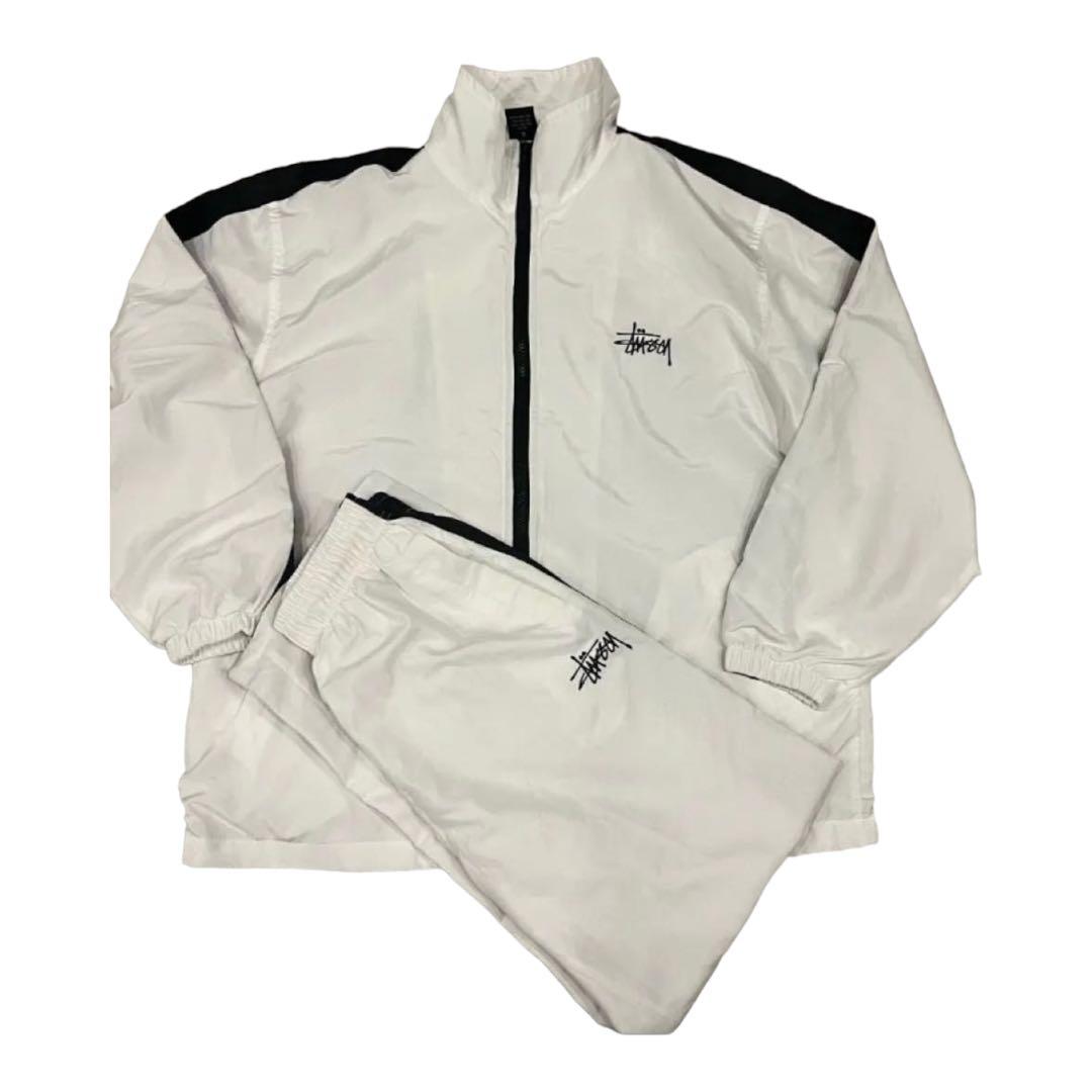 OLD STUSSY ナイロン セットアップ ホワイト 白 USA製 - メルカリ