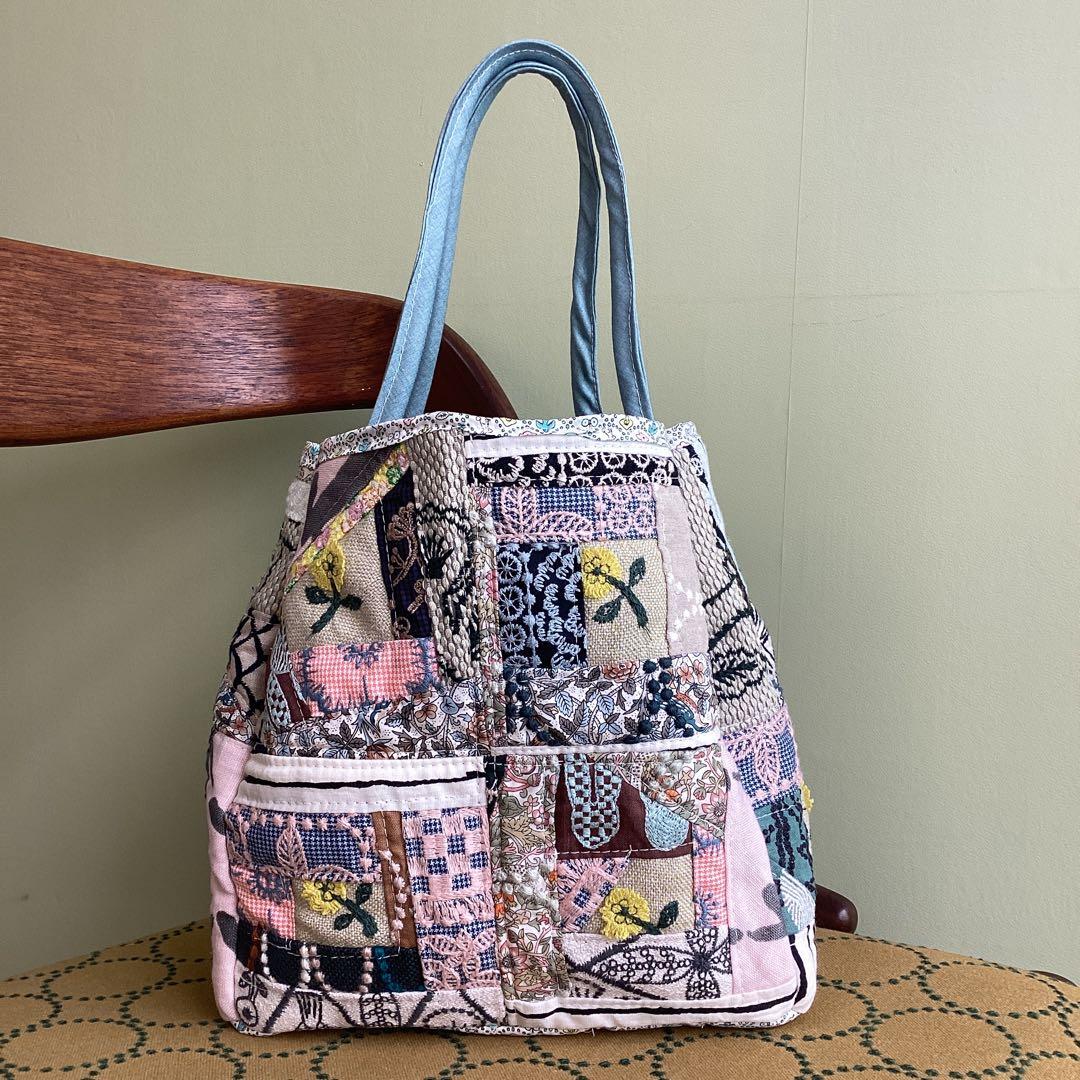 ミナペルホネン小さなハギレのパッチワークバッグハンドメイド - メルカリ