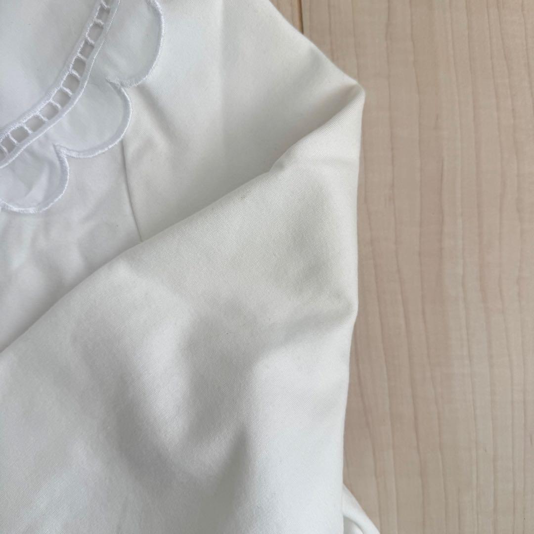 yori スカラップカラーフレアカットブラウス ホワイト - メルカリ