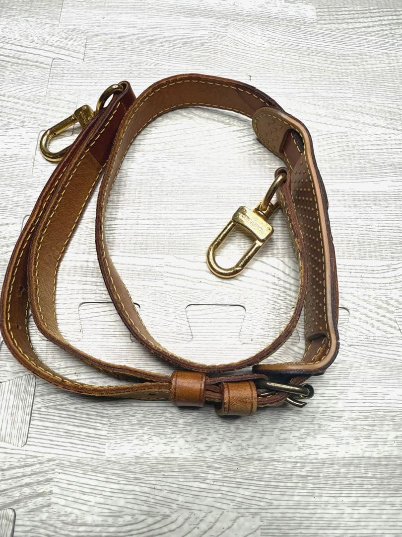 ルイヴィトン ショルダーストラップ ヌメ革 ゴールド金具 10段階調節