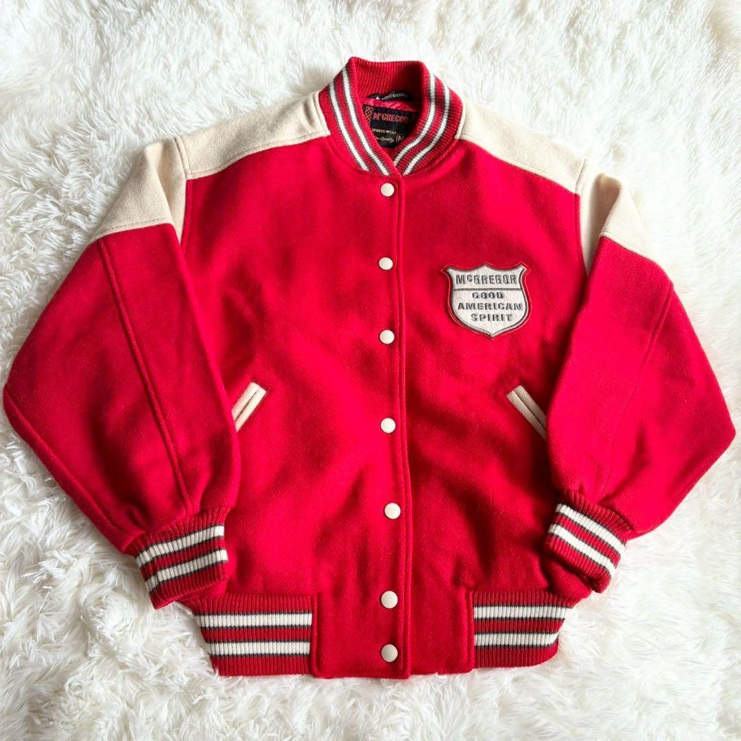 Mc GREGOR マックレガー スタジャン 古着 vintage Mサイズ 中古・古着通販】McGREGOR (マクレガー) スタジャン ネイビー×ホワイト