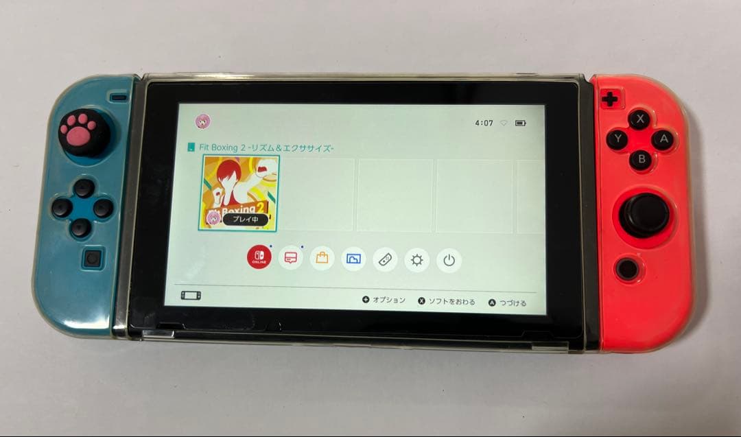 Nintendo Switch 青/赤 本体 ACアダプター付き - メルカリ