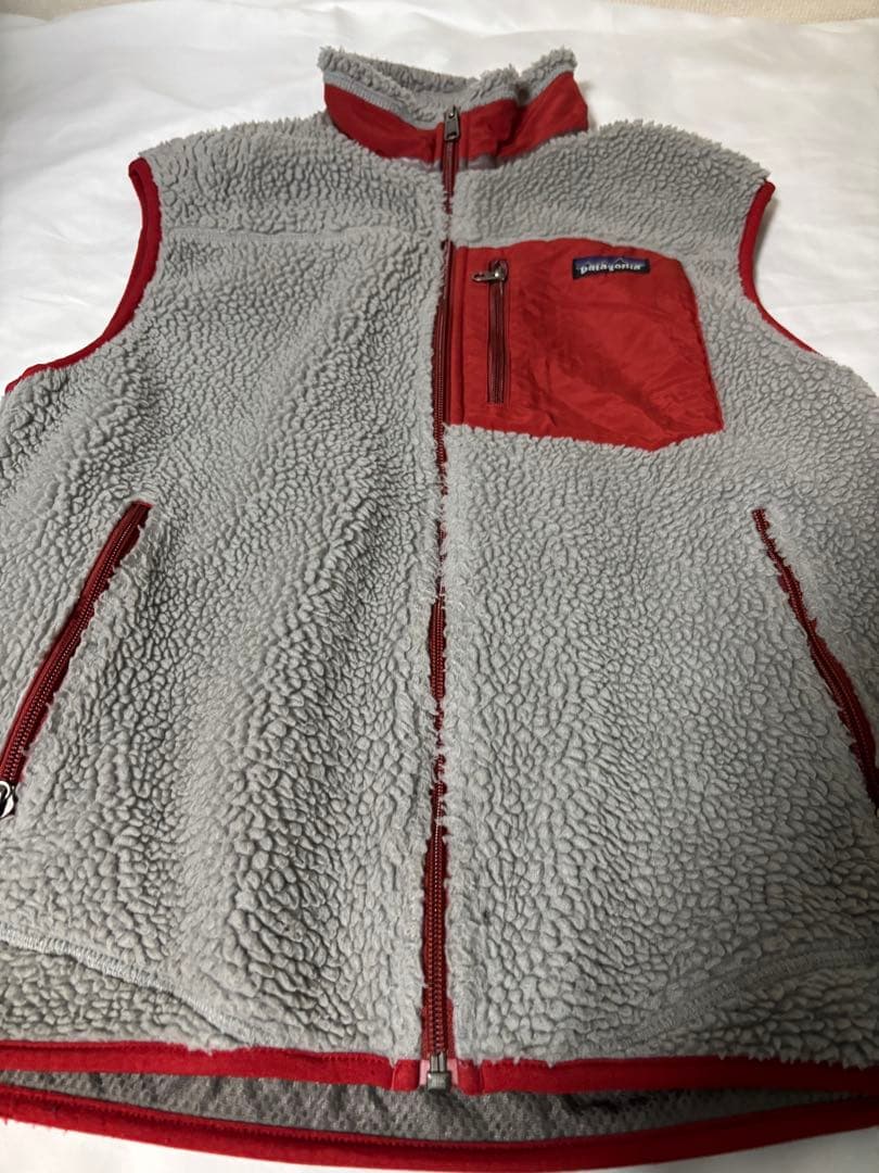 patagonia レトロ X フリース ベスト グレー×レッド サイズM - メルカリ
