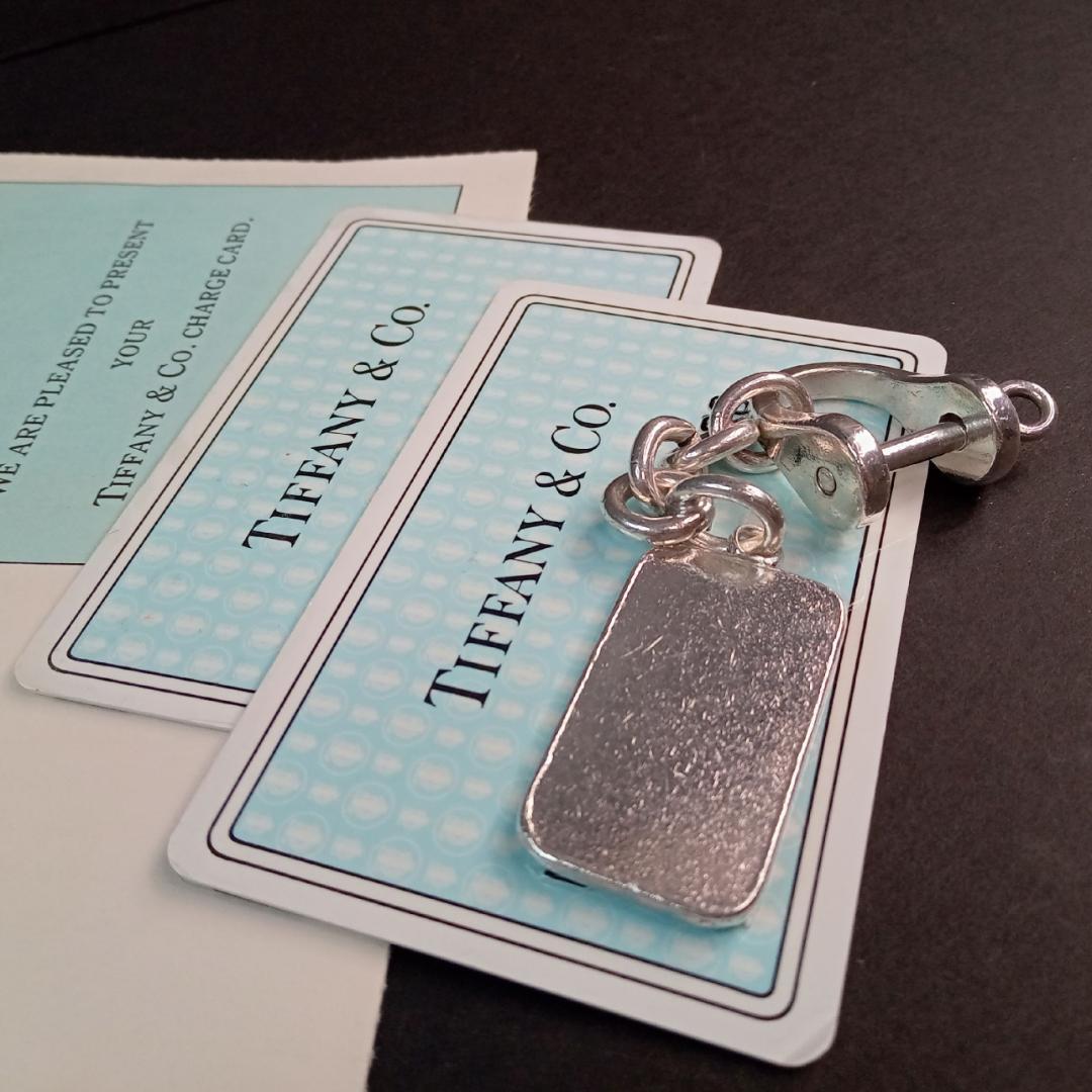 ティファニー シルバー純銀インゴット＆シャックル キーホルダー