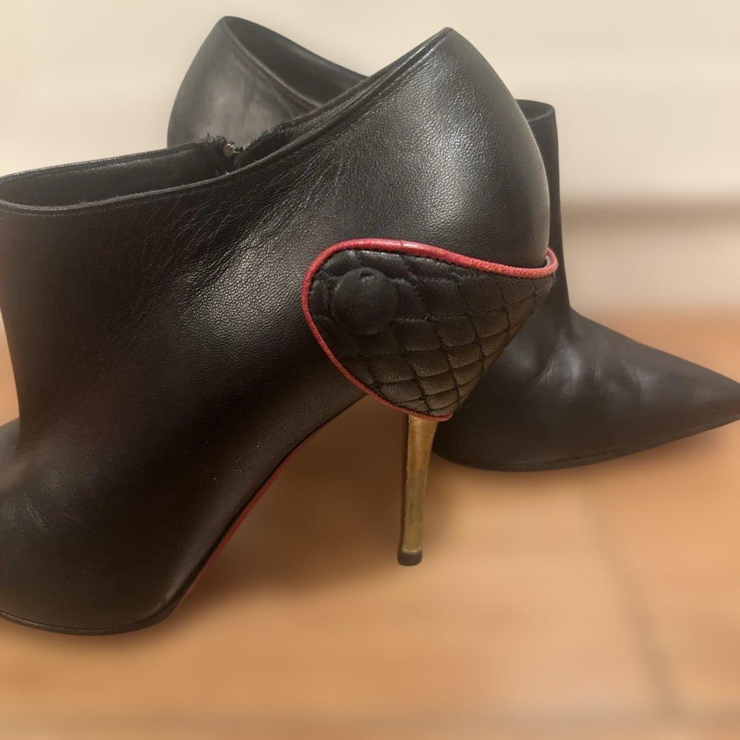 クリスチャンルブタン アンクルブーツ 24.5cm ブラック