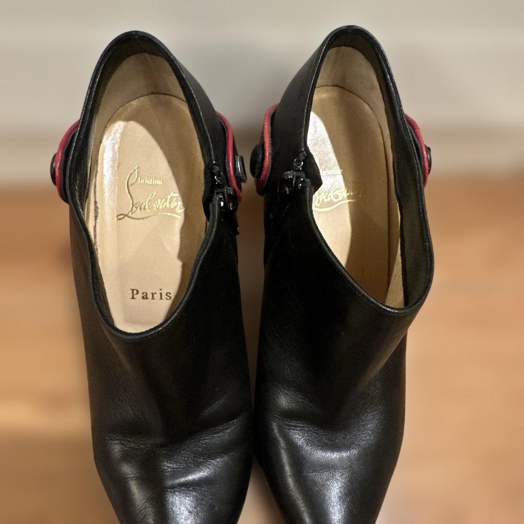 クリスチャンルブタン アンクルブーツ 24.5cm ブラック