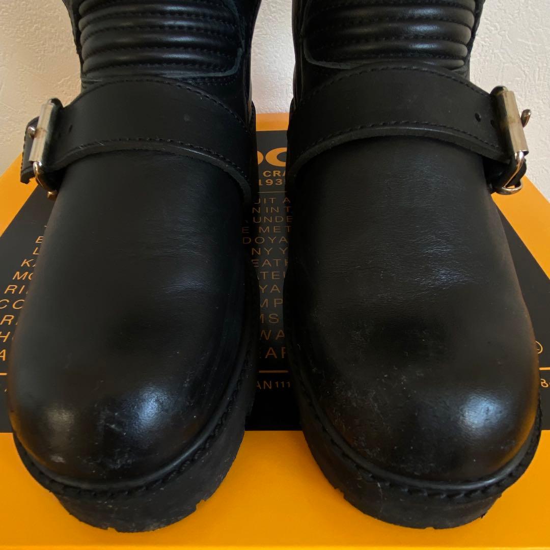 KADOYA カドヤ バイクブーツ 22.5cm 黒　厚底ブーツ