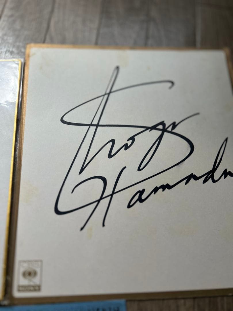 浜田省吾・非売品直筆サイン色紙直筆サイン色紙タイトル入り2枚セット