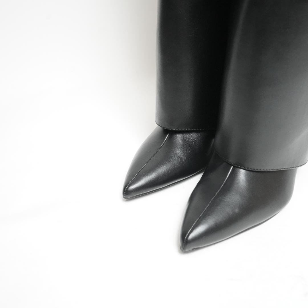 新品未使用タグ付き】ZARA ザラ ハイヒールゲーターブーツ 23 eu35