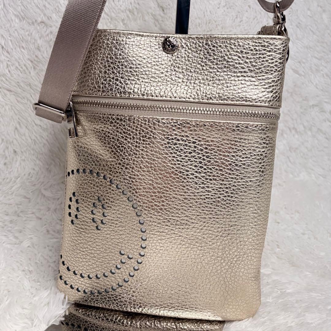 極美品✨サロンドアルファード スマイリーフェイス　ショルダーゴールド　レザー SALON DE ALFURD TOKYO（サロン・ド・アルファード） キーホルダー