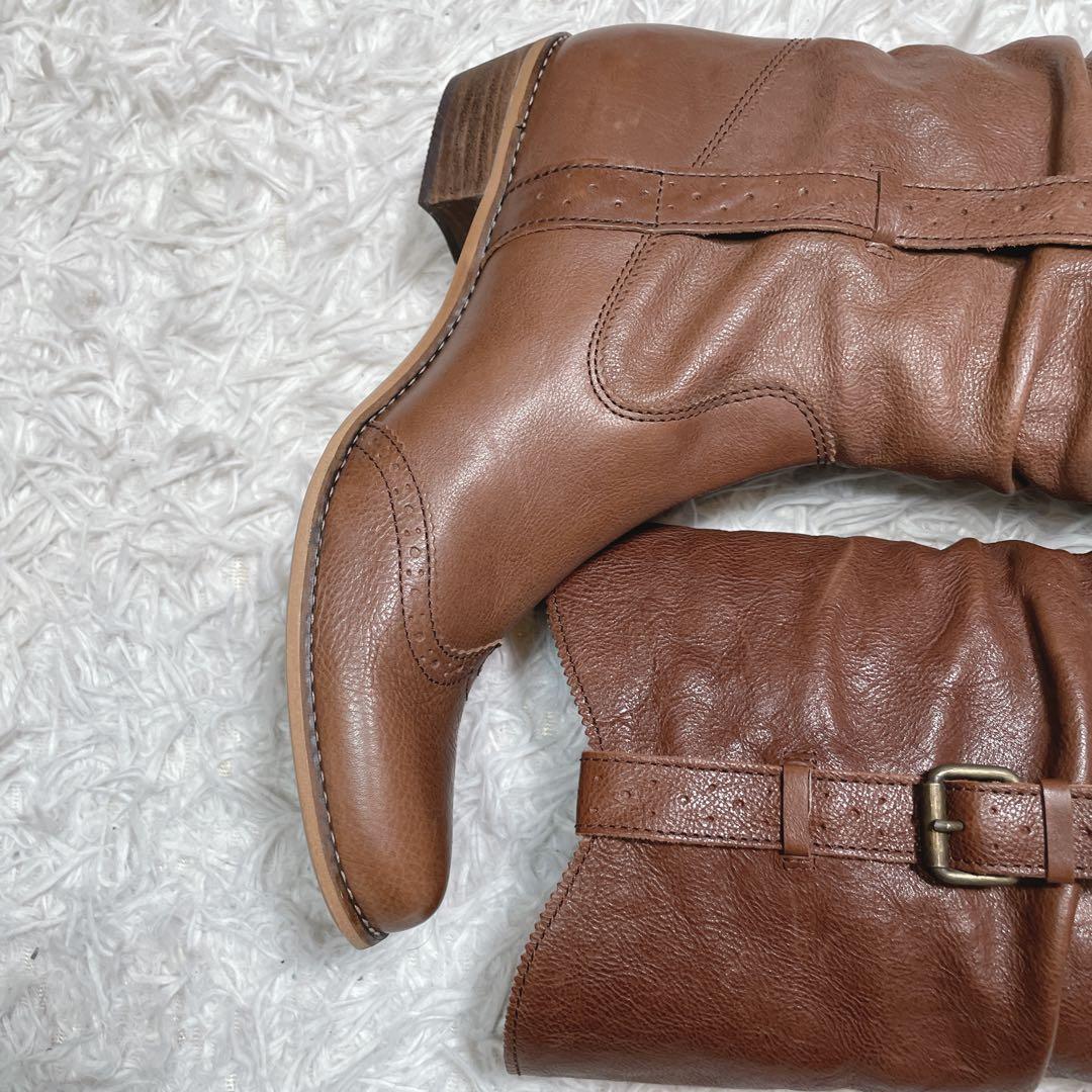 未使用　イング　ING ロングブーツ　ブラウン　茶色　大きいサイズ　25.5cm