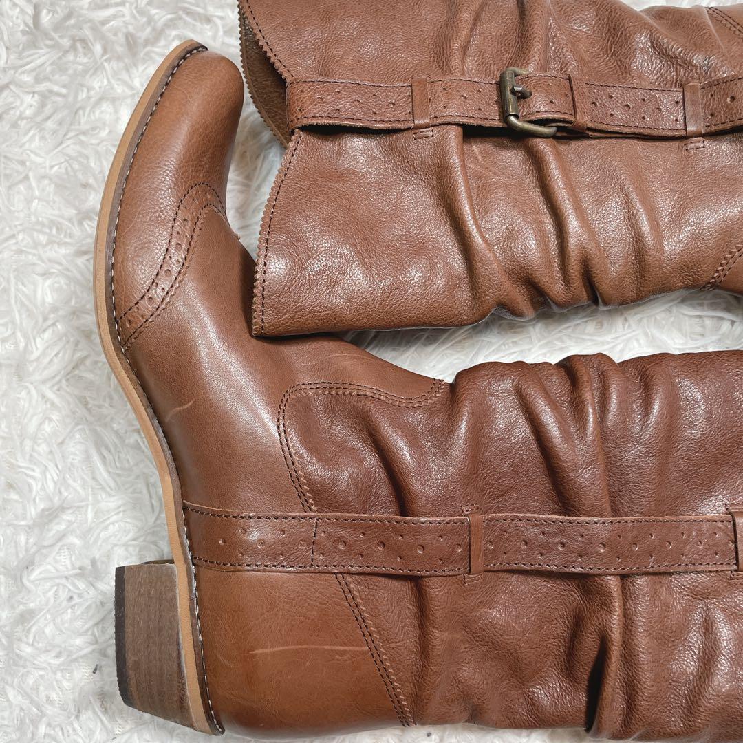 未使用　イング　ING ロングブーツ　ブラウン　茶色　大きいサイズ　25.5cm