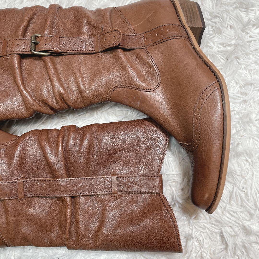 未使用　イング　ING ロングブーツ　ブラウン　茶色　大きいサイズ　25.5cm